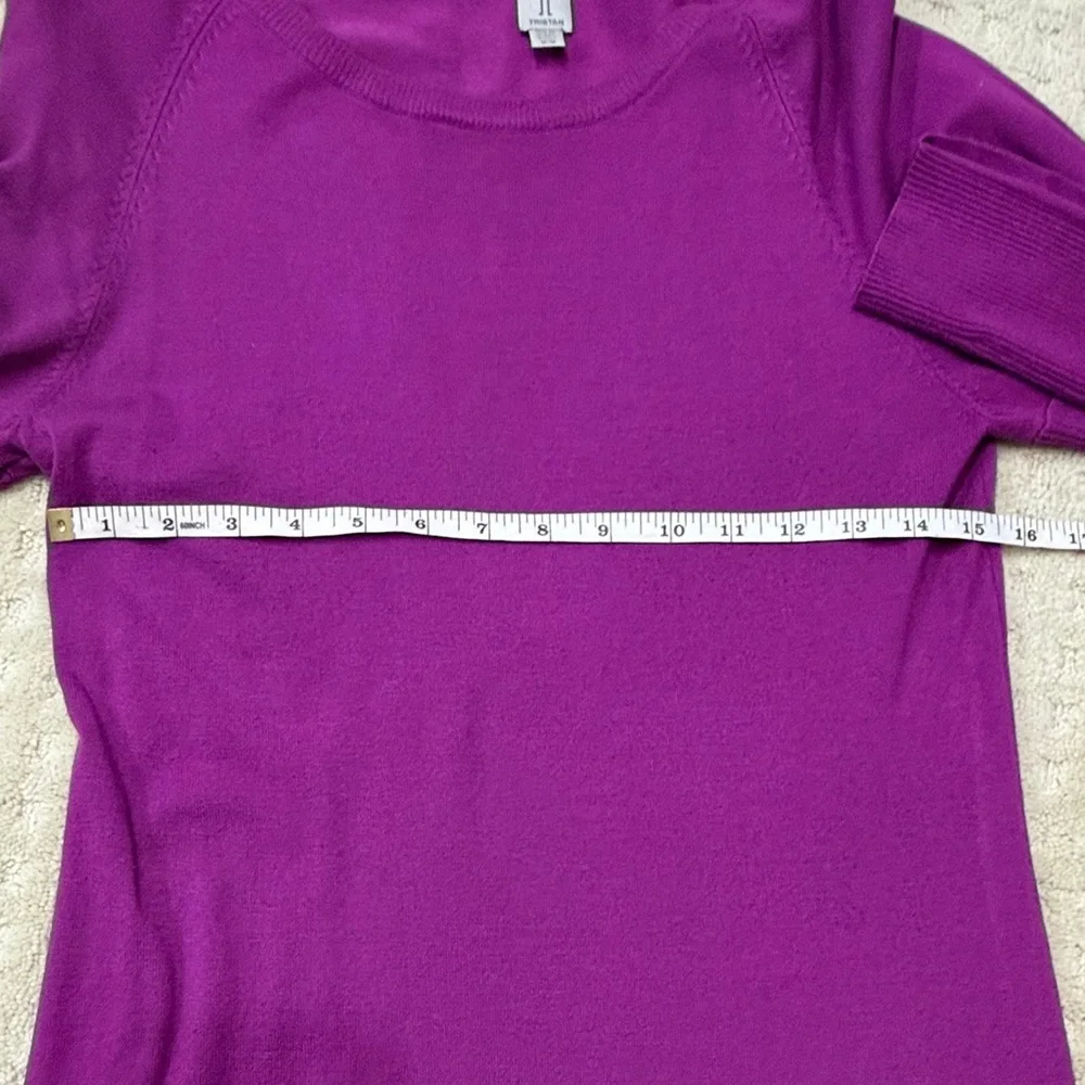 Tristan Fuchsia Long Sleeve Dress, Medium - Picture 9 of 10